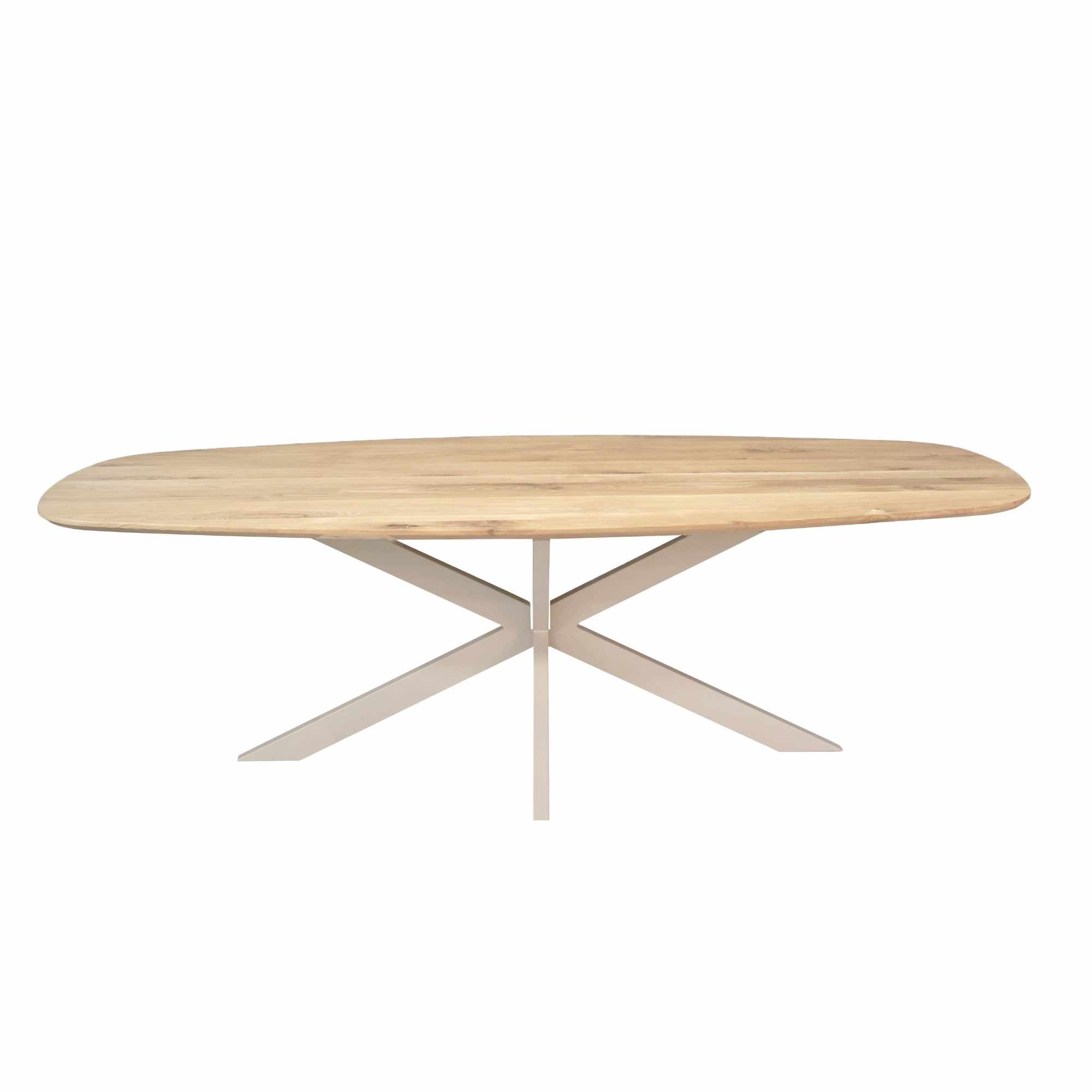 Starfurn Deens ovale eettafel Ferris Naturel Poot Zand Eikenhout 240 cm