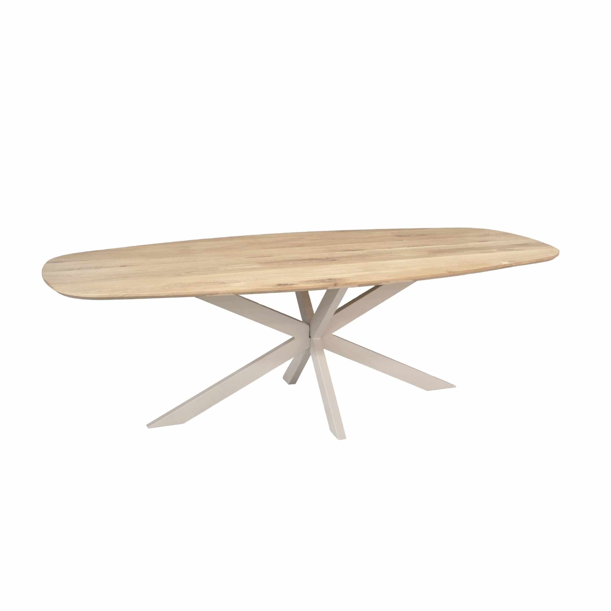 Starfurn Deens ovale eettafel Ferris Naturel Poot Zand Eikenhout 240 cm