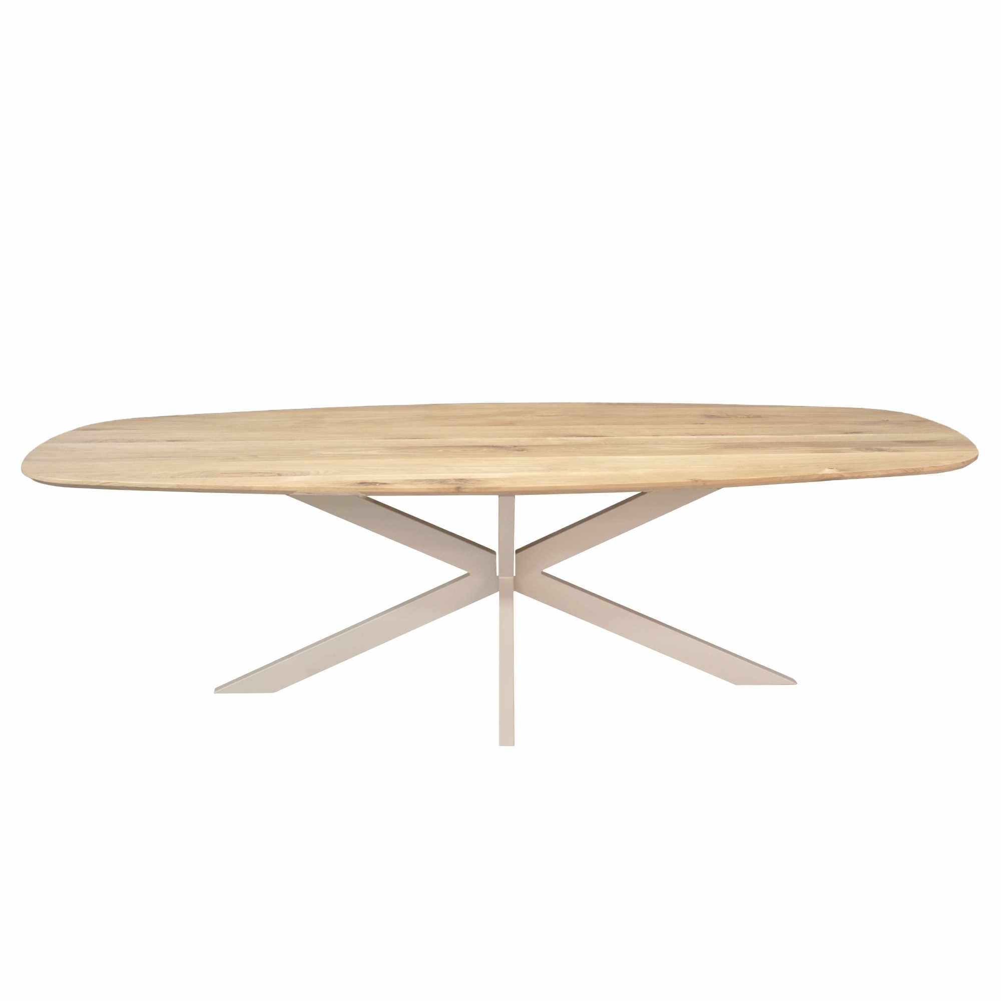 Starfurn Deens ovale eettafel Ferris Naturel Poot Zand Eikenhout 280 cm