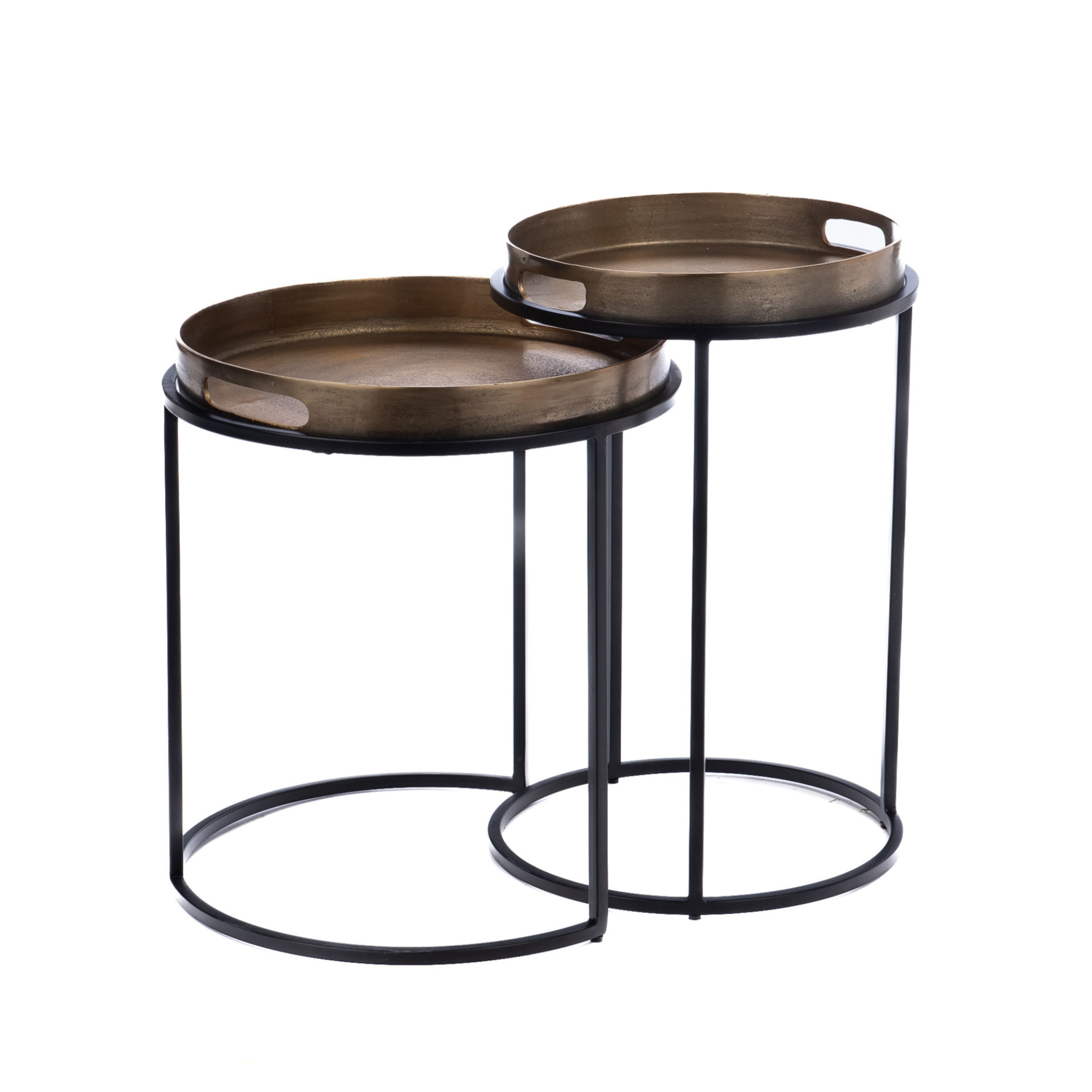 Starfurn Ronde bijzettafel set Laure Brons Aluminium 42 cm