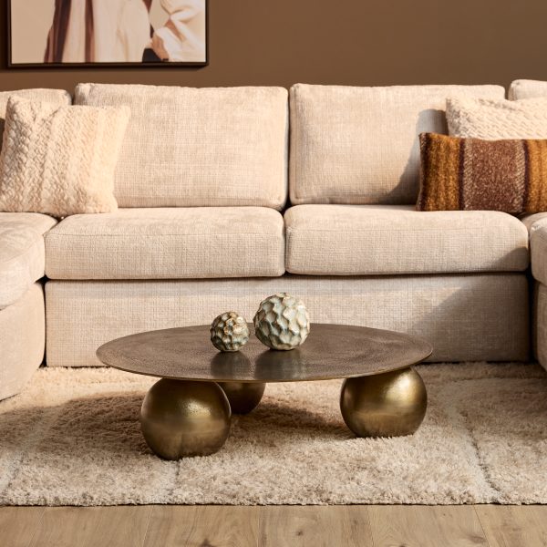 Starfurn Ronde salontafel Ziva Goud Aluminium 90 cm