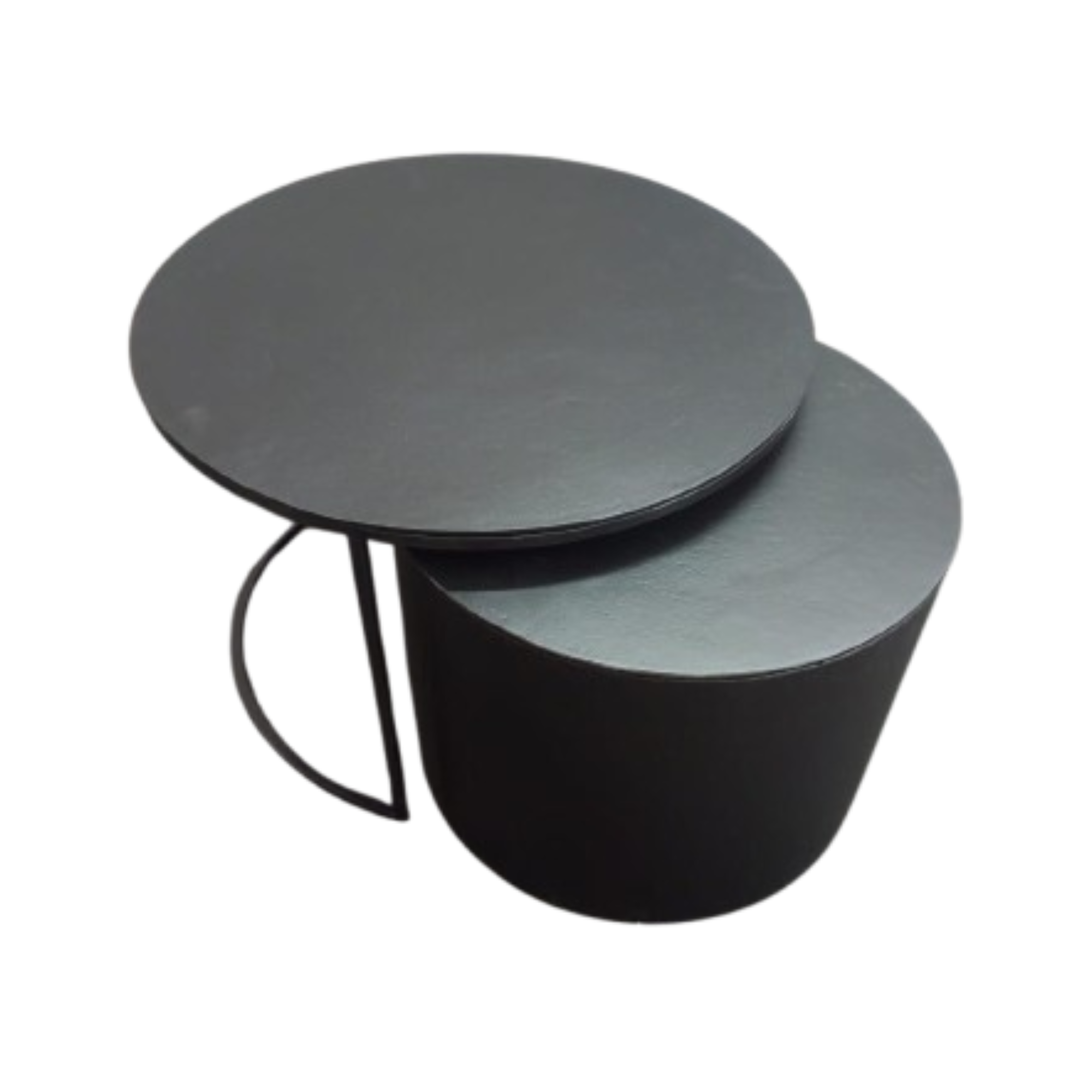 Starfurn Ronde salontafel set Luna Zwart Aluminium 76 cm