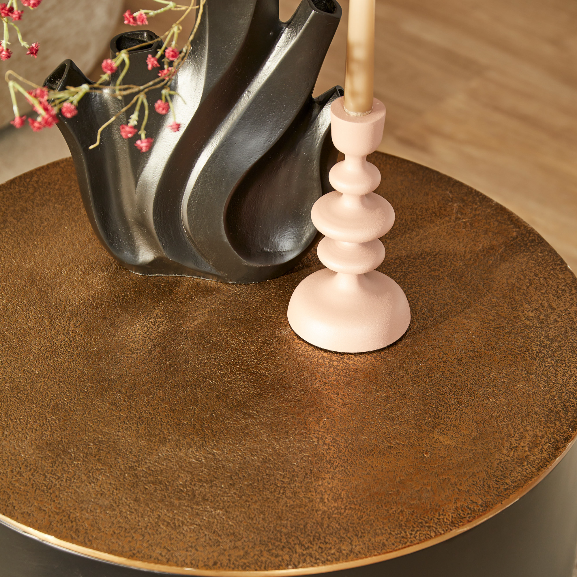 Starfurn Salontafel Fiore Zwart Aluminium 60 cm
