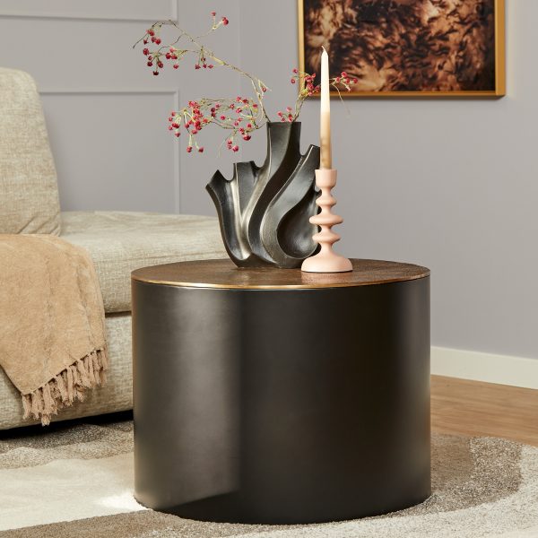 Starfurn Salontafel Fiore Zwart Aluminium 60 cm