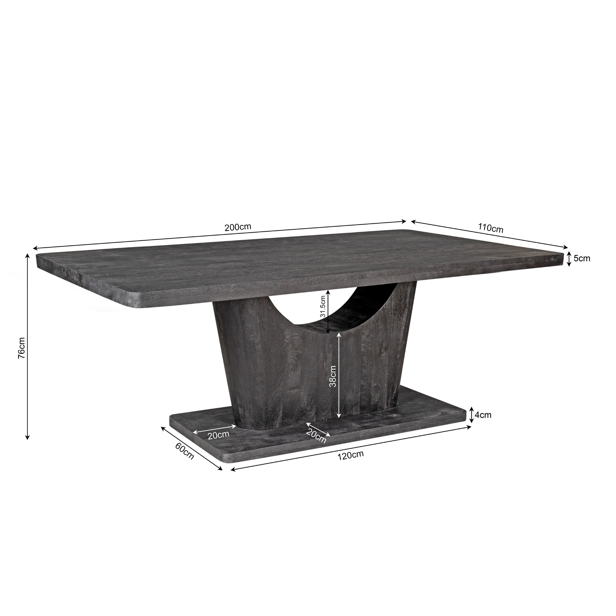Starfurn Eettafel Voco Bruin Mangohout 200 cm