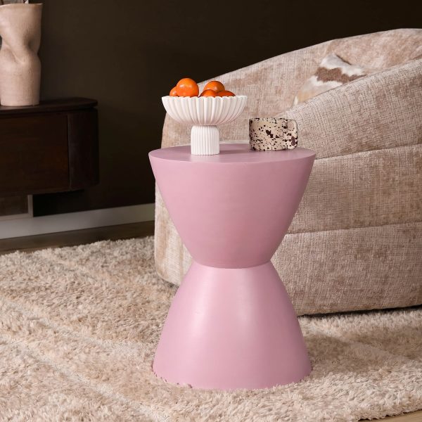 Starfurn Bijzettafel Abbey Roze Mangohout 33 cm
