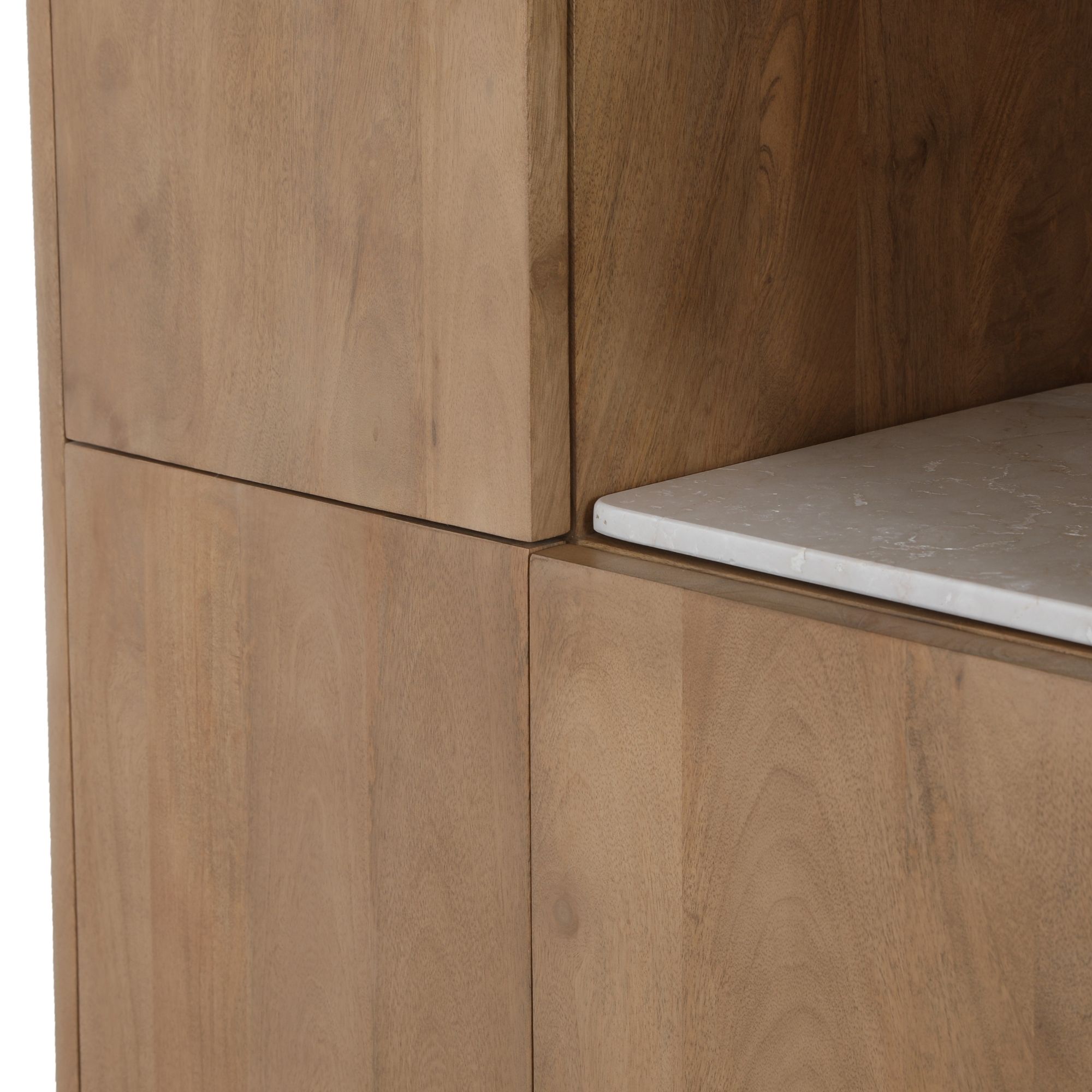 Starfurn Inglegplank Vakkenkast Dallas Beige Marmer Set van 2