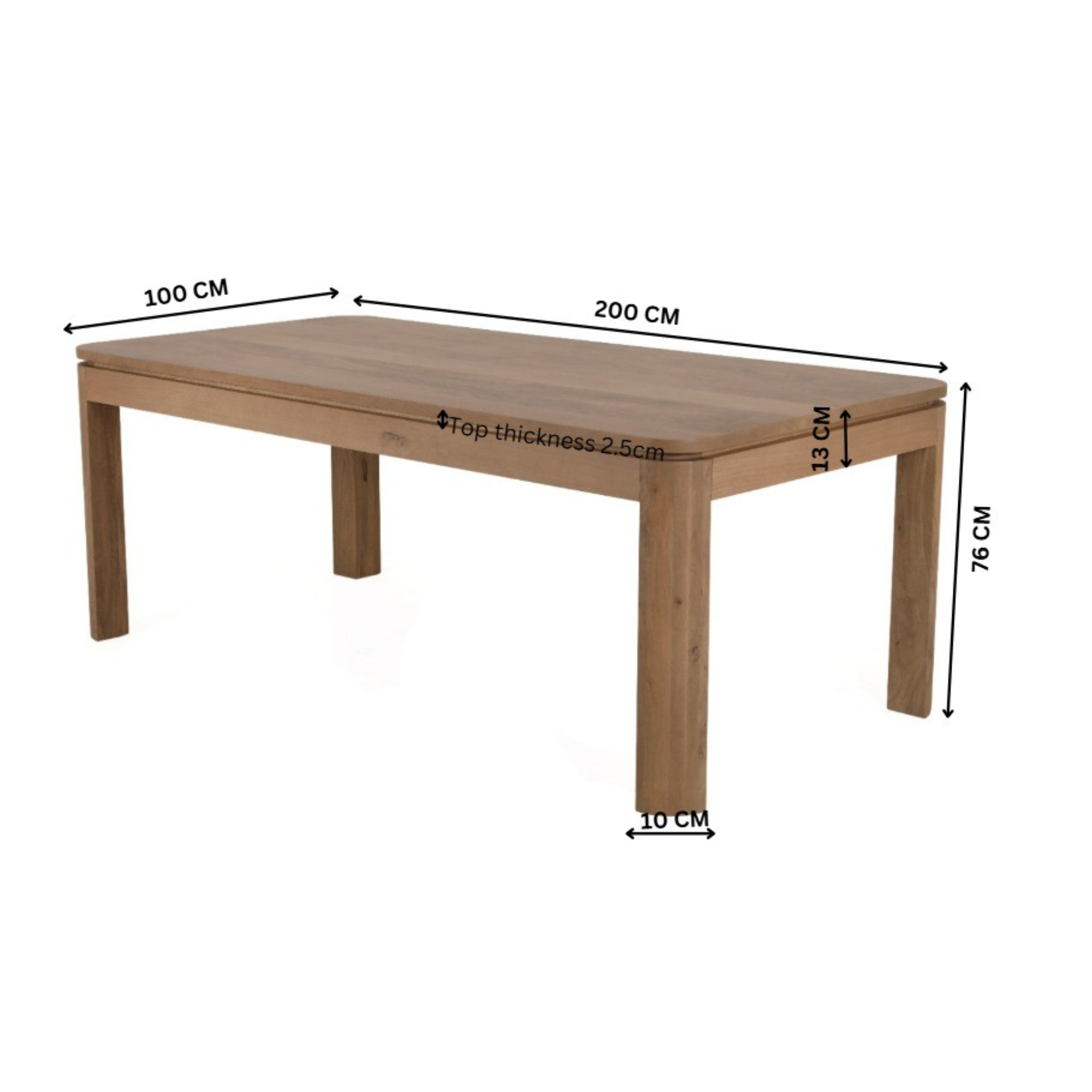 Starfurn Eettafel Dallas Naturel Mangohout 200 cm