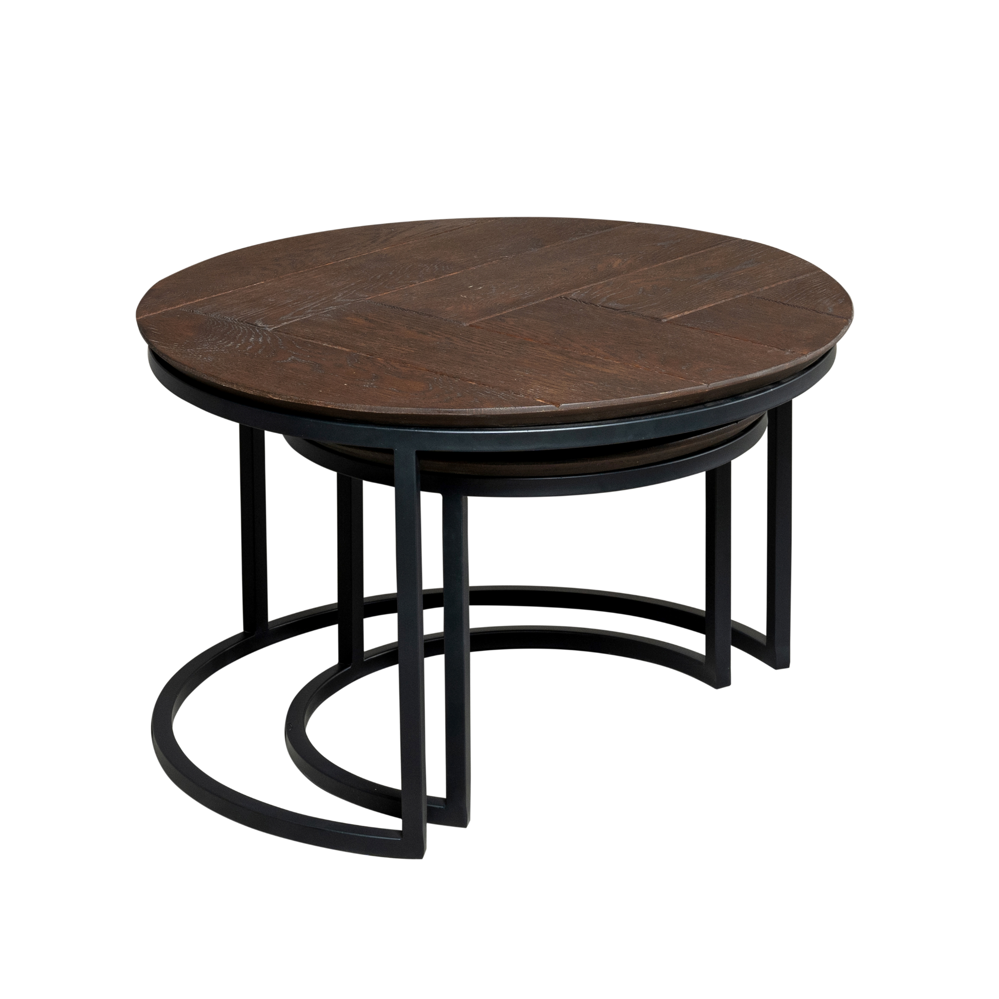 Starfurn Salontafel set Otik Bruin Eikenhout 70 cm