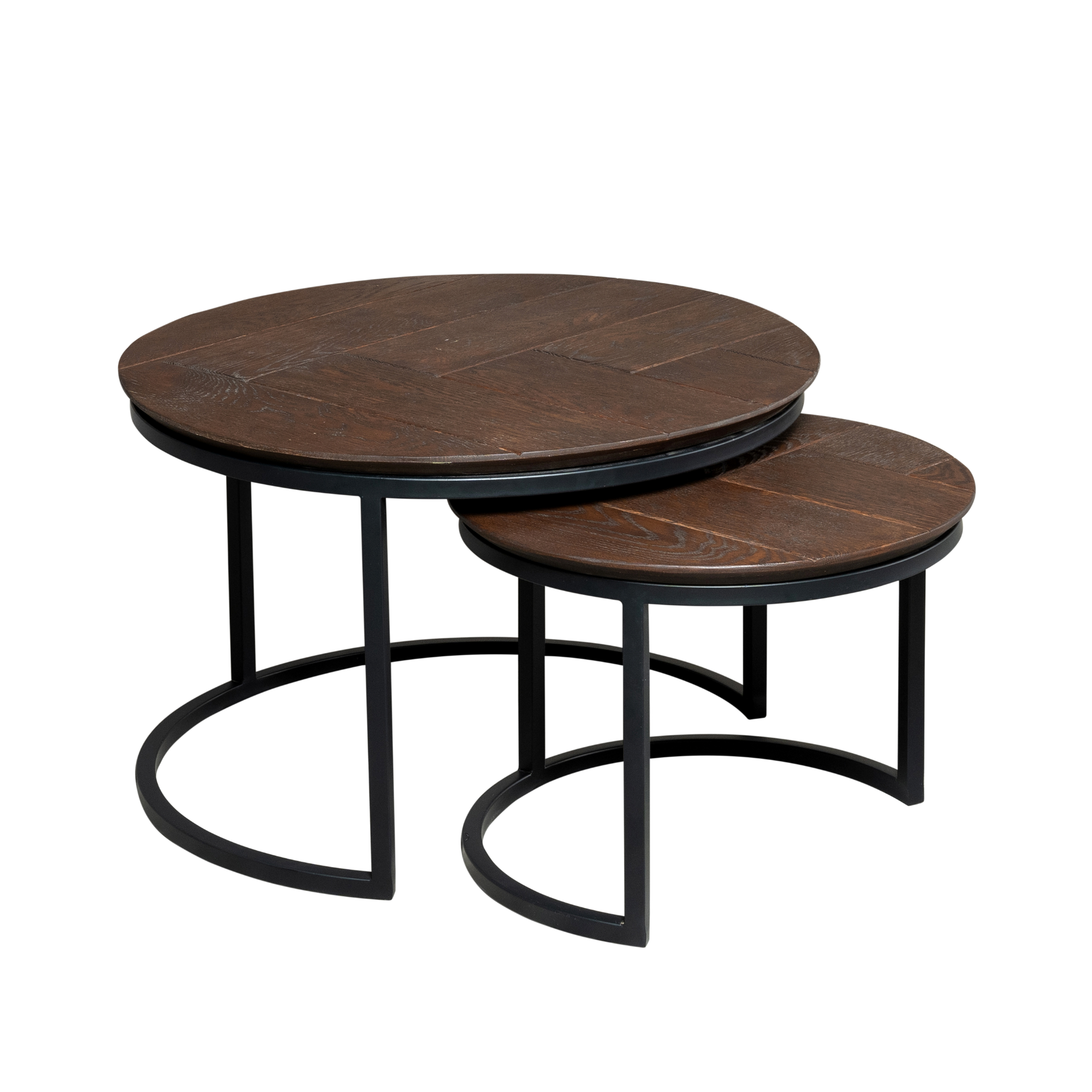 Starfurn Salontafel set Otik Bruin Eikenhout 70 cm