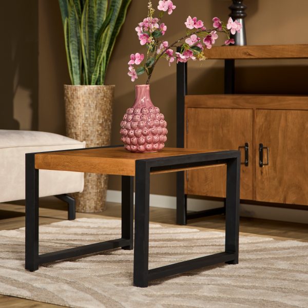 Starfurn Bijzettafel Boaz Naturel Mangohout 60 cm