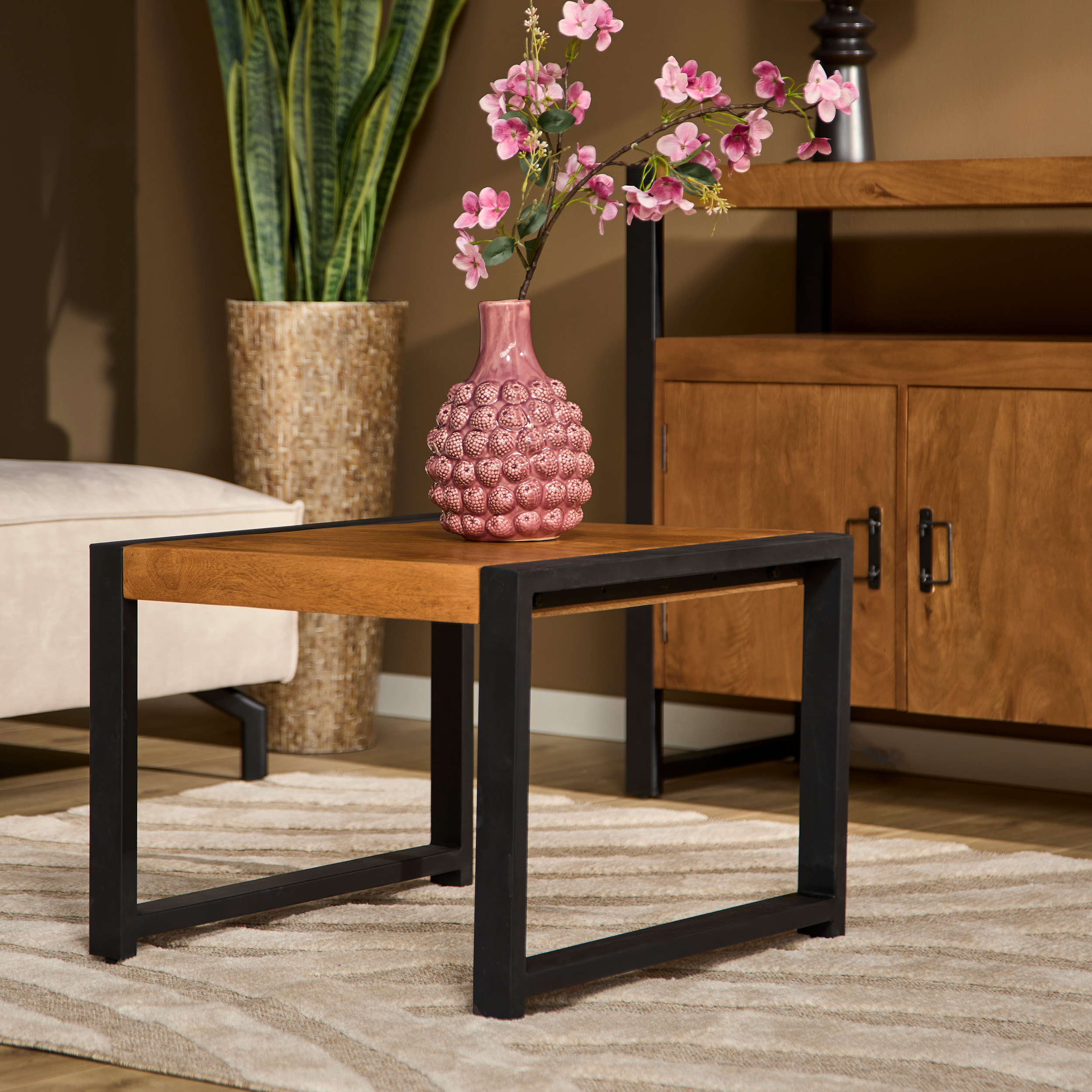 Starfurn Bijzettafel Boaz Naturel Mangohout 60 cm