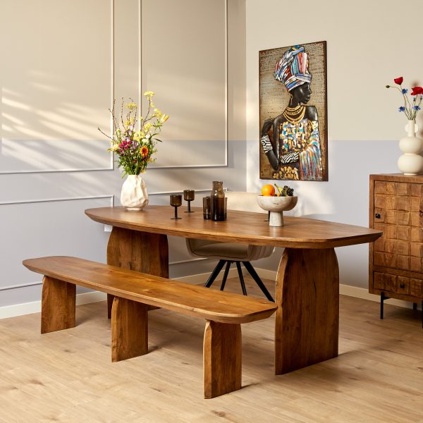 Starfurn Eetkamerbank Tense Naturel Mangohout 280 cm