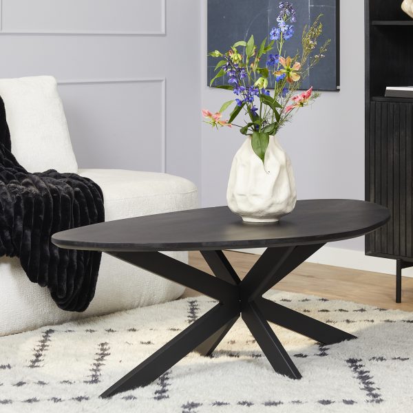 Starfurn Salontafel New York Zwart Mangohout 130 cm
