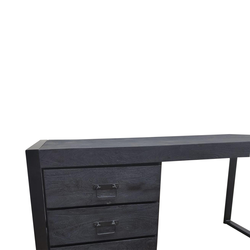 Starfurn Bureau Boaz Zwart Mangohout 145 cm