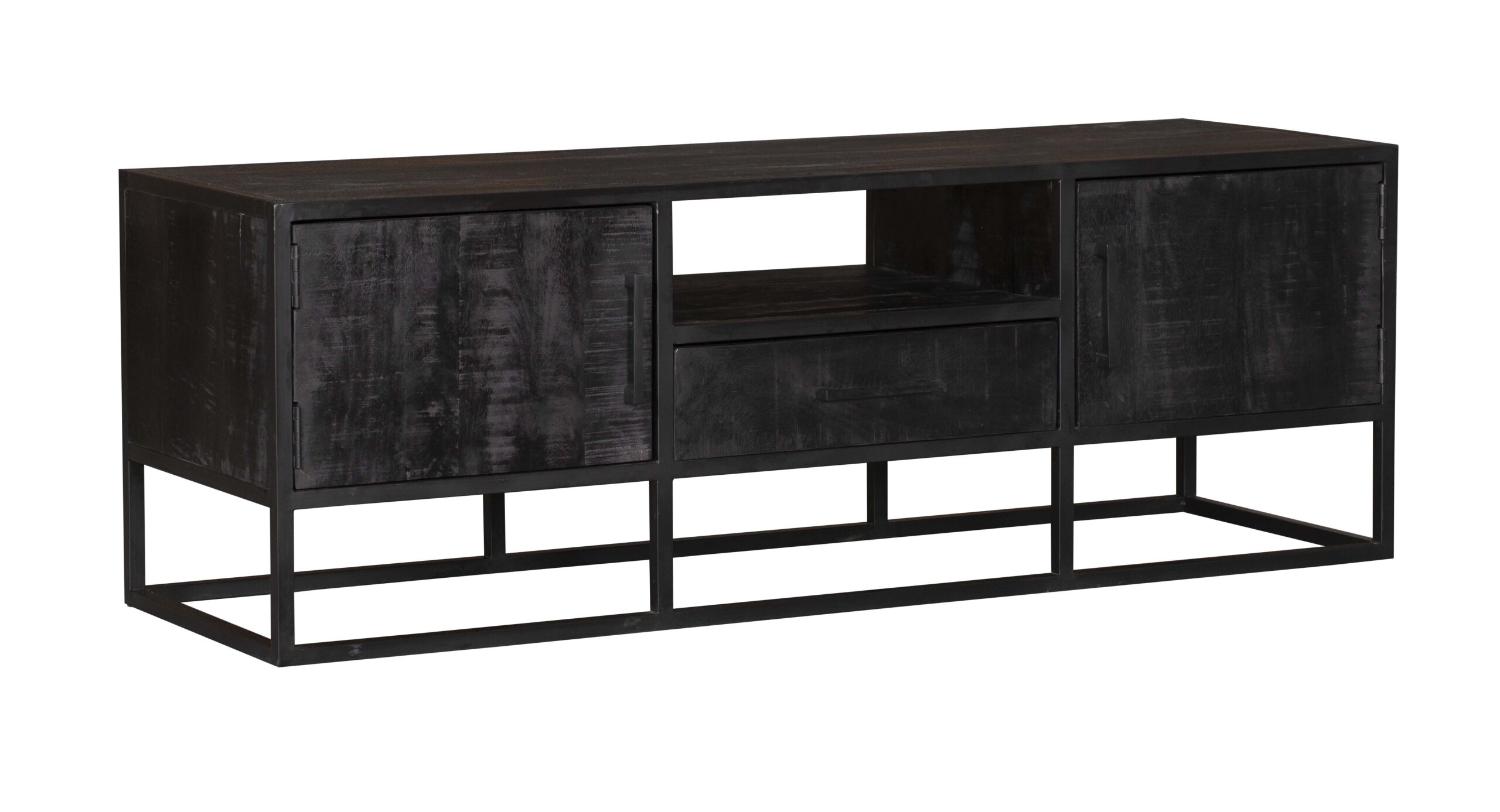 Starfurn Tv meubel Denver Zwart Mangohout 145 cm