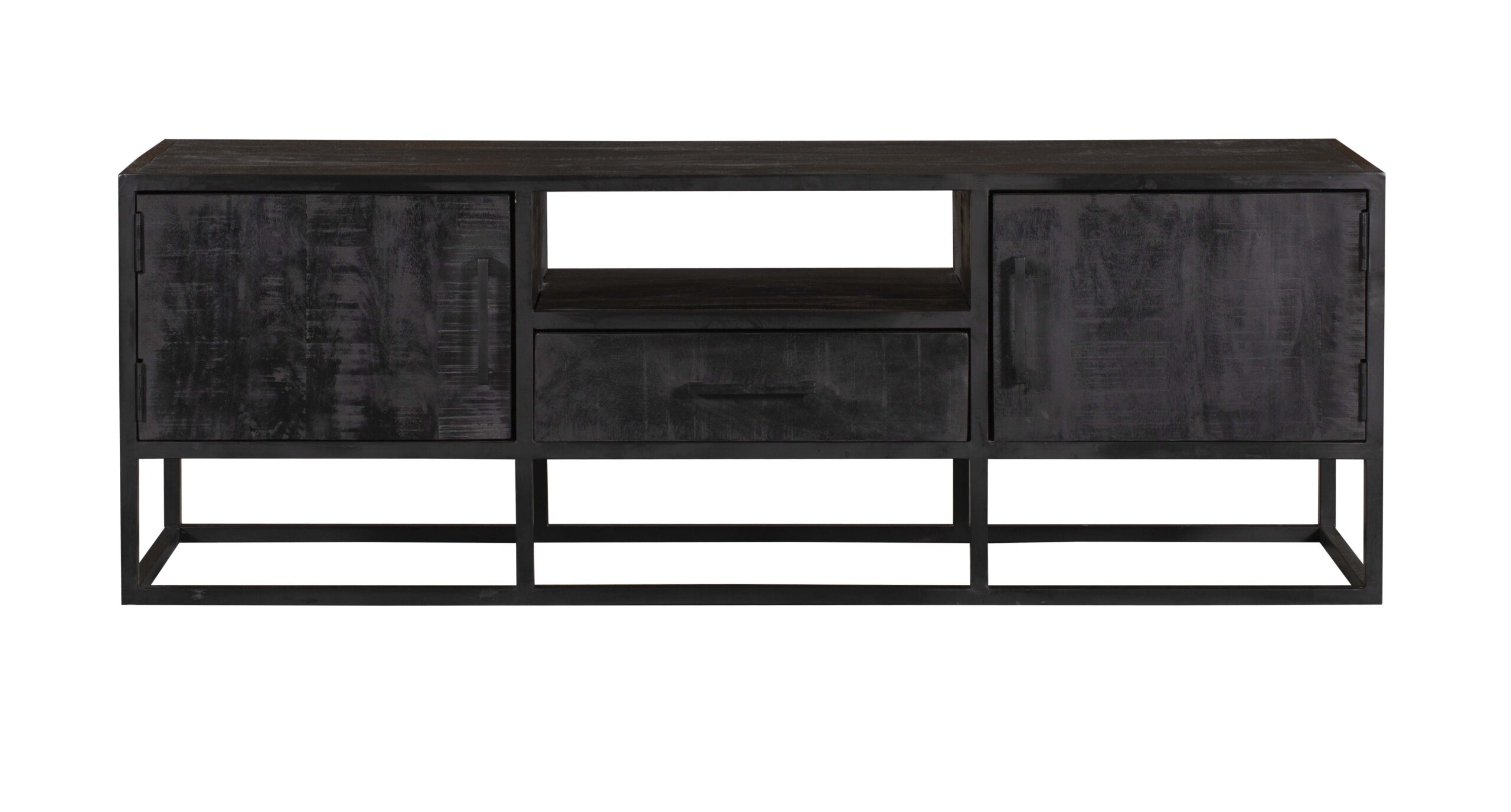 Starfurn Tv meubel Denver Zwart Mangohout 145 cm