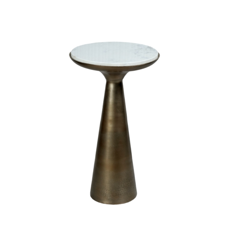 Starfurn Bijzettafel Essy Wit Marmer/metaal 38 cm