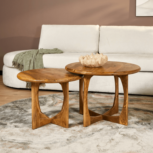 Starfurn Ronde salontafel Milou Naturel Mangohout 70 cm