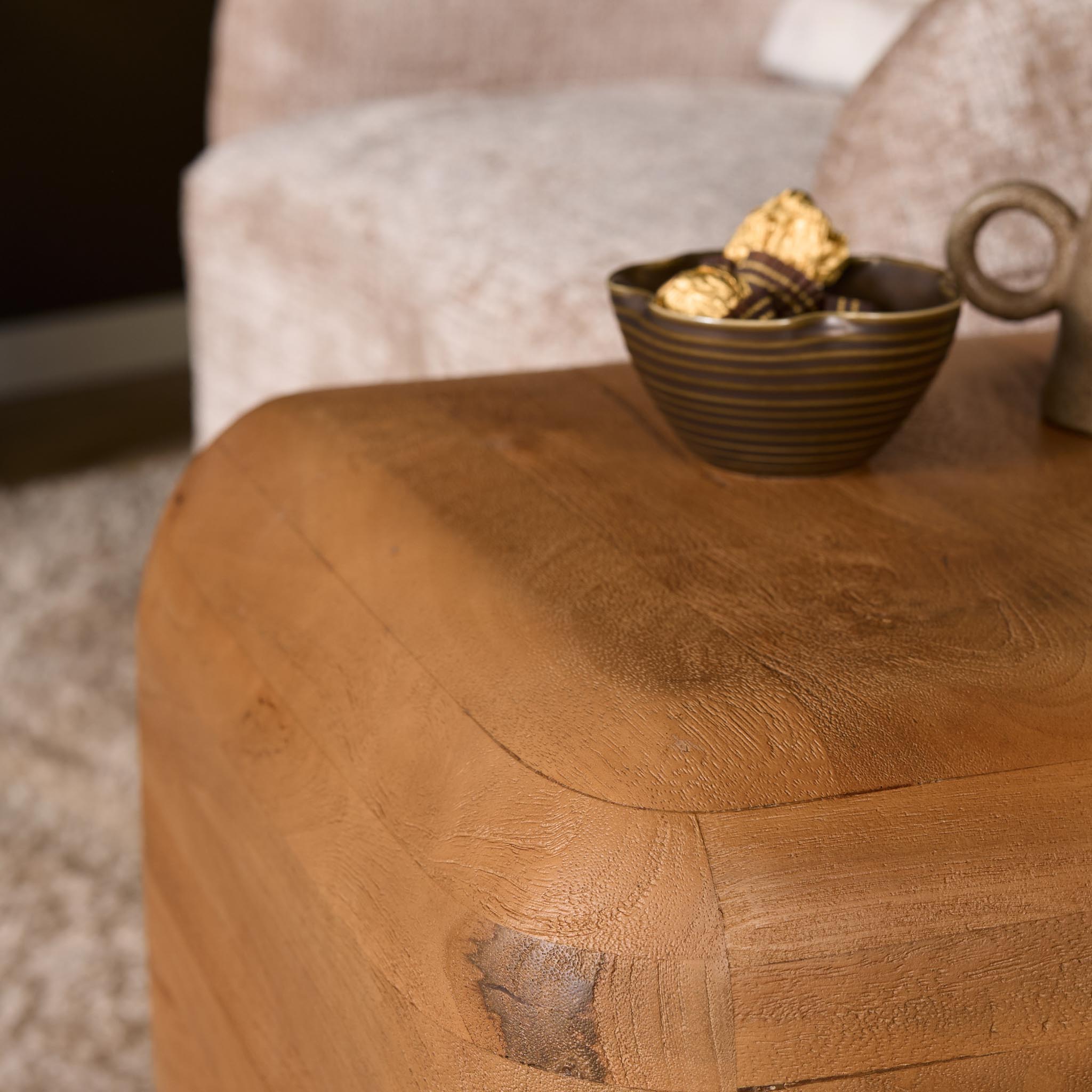 Starfurn Bijzettafel Fedde Naturel Mangohout 45 cm