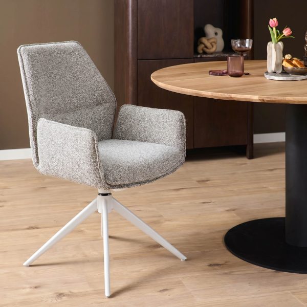 Starfurn Eetkamerstoel Hera met armleuning Beige