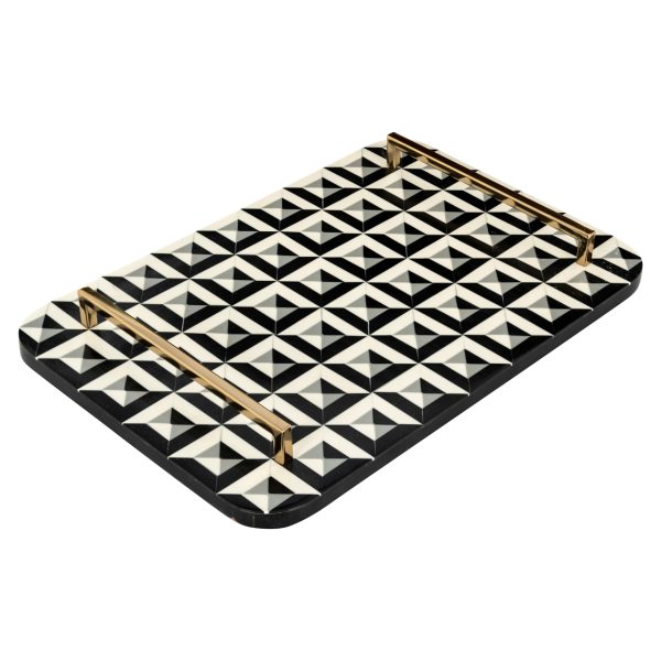 Richmond Interiors Dienblad Birte black/white
