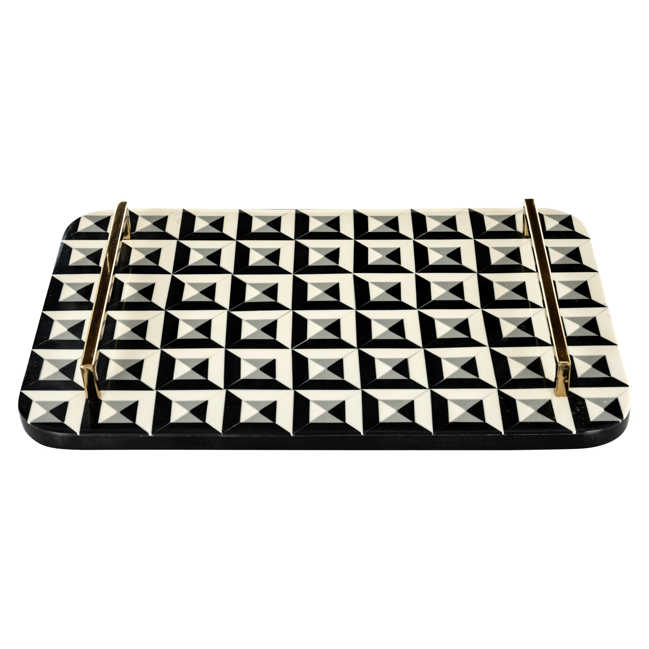Richmond Interiors Dienblad Birte black/white