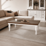 Tower Living salontafel Fleur ronde poot 130x75x45 cm grenen