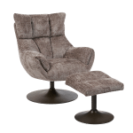 Tower Living Force coffeechair 360° + footstool - Cremona 24 clay