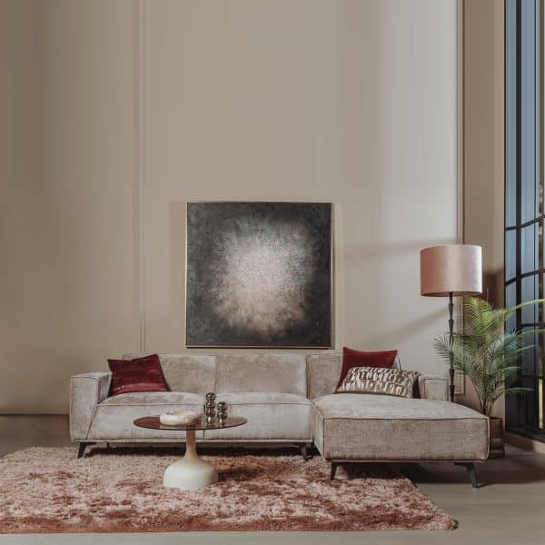 Tower Living Leeds 2 5-AL + Chaise R - Touch 04 Taupe
