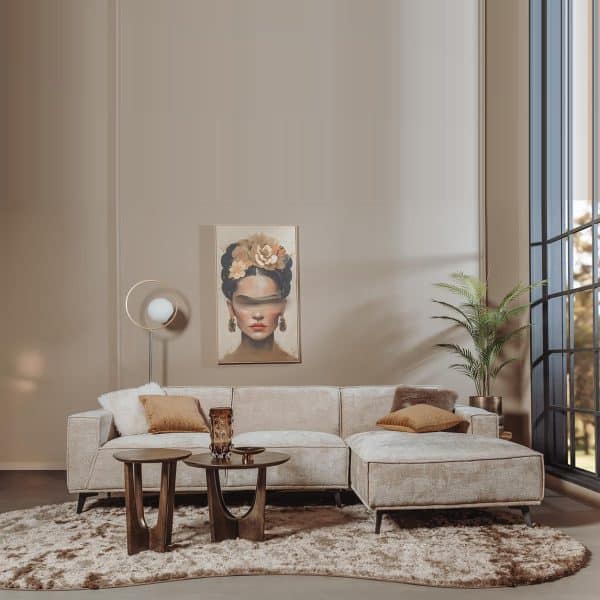 Tower Living Leeds 2 5-AL + Chaise R - Touch 102 Beige