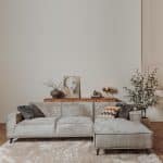 Tower Living Leeds 2 5-AL + Chaise R - Touch 27 Light grey
