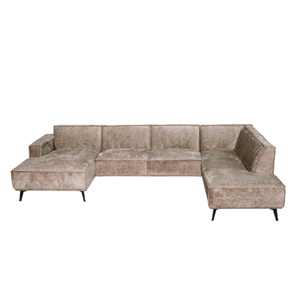 Tower Living Leeds Chaise L - 2 5 - Ottoman R - Touch 04 Taupe