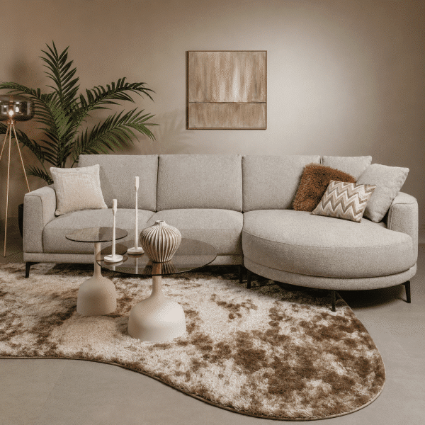 Tower Living Prescot 2 5-AL + Chaise R - Sahara 400 espresso