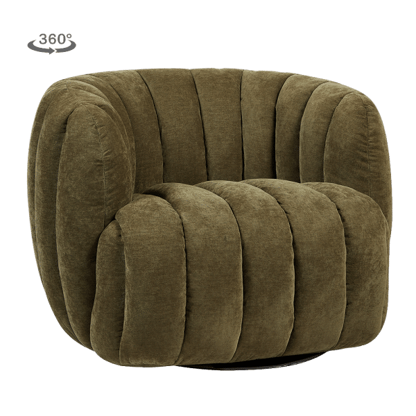 Tower Living Verdi coffeechair swivel 360° - Maloy 77 moss