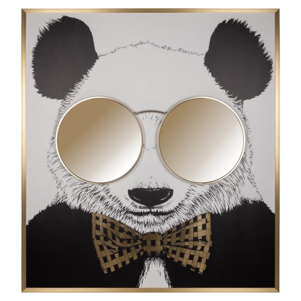 Richmond Interiors Wall art Panda black/gold