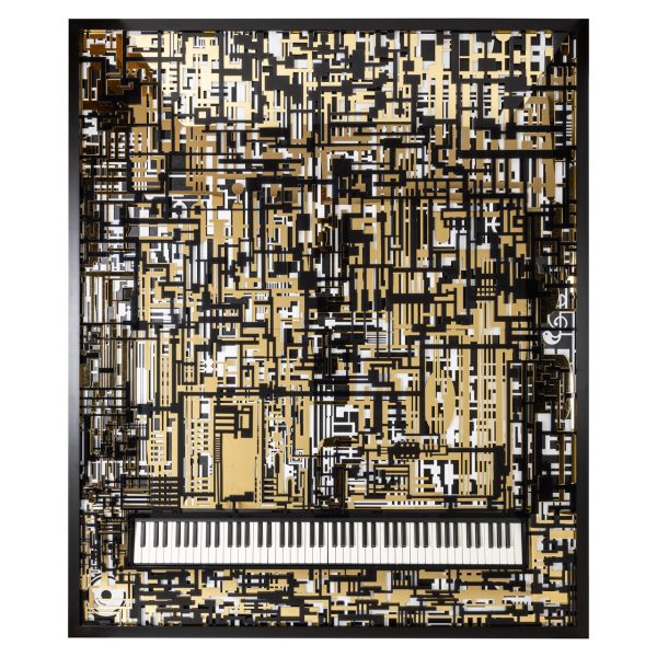 Richmond Interiors Wall art Wibi black/gold