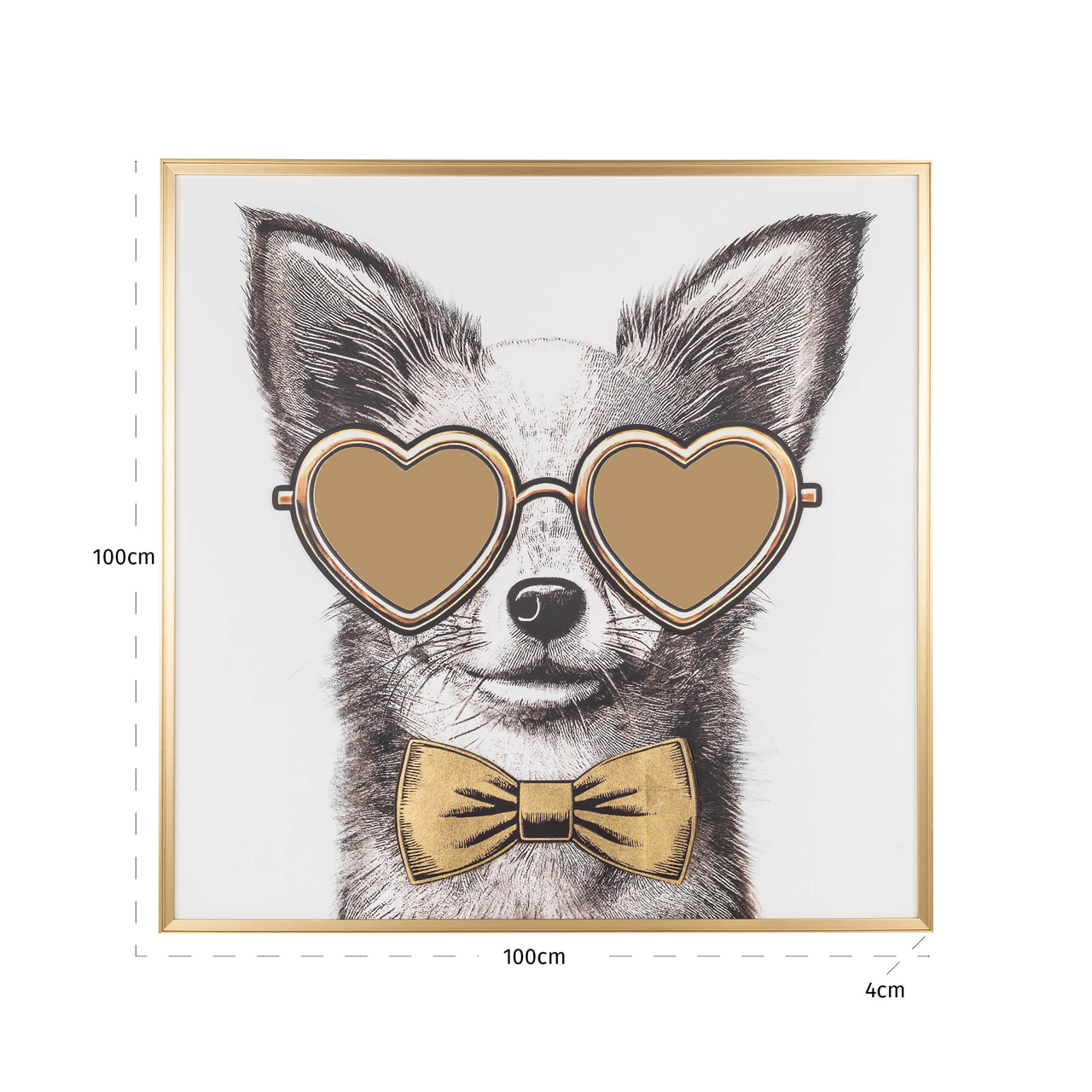 Richmond Interiors Wall art Bodhy black/gold
