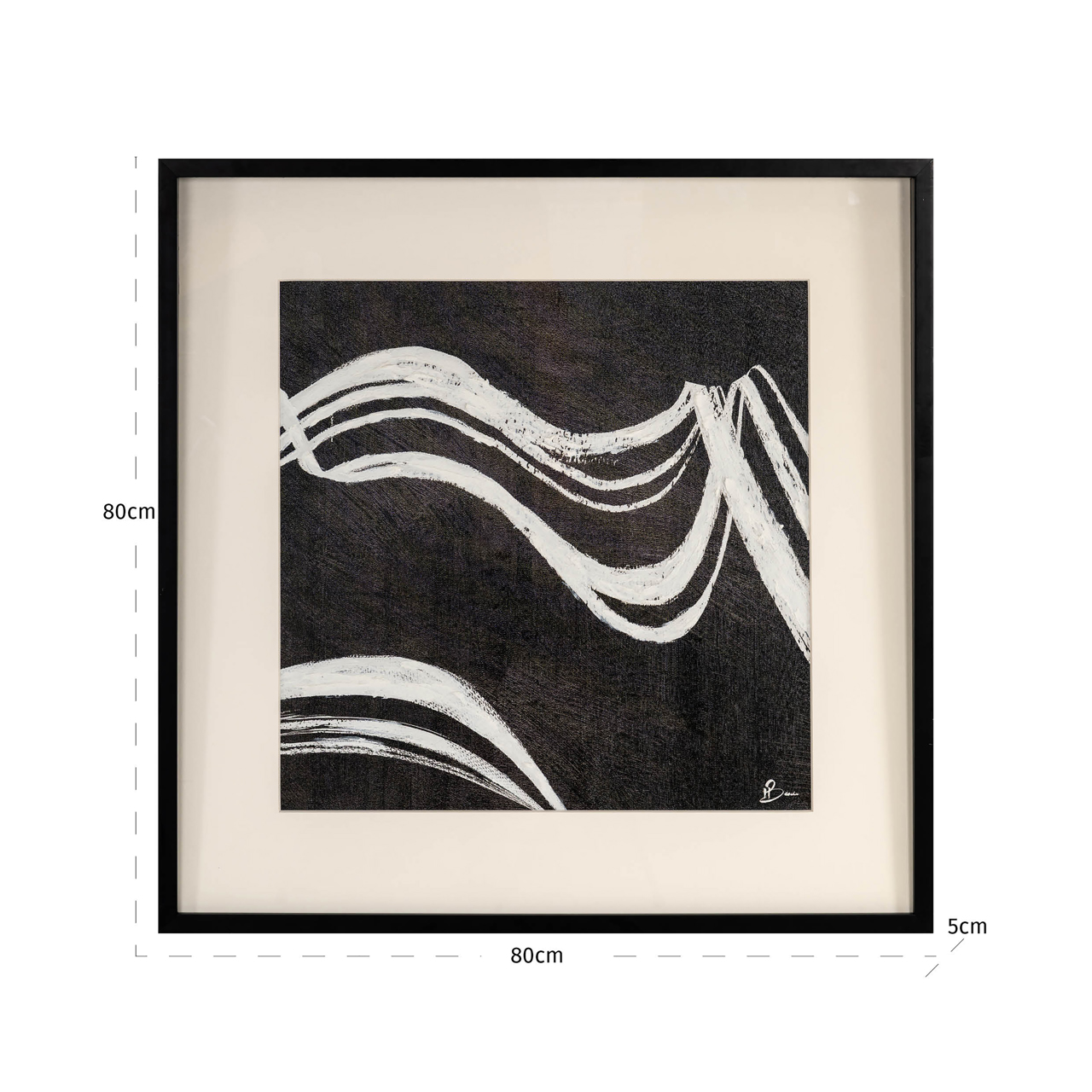 Richmond Interiors Wall art Jozy black/white