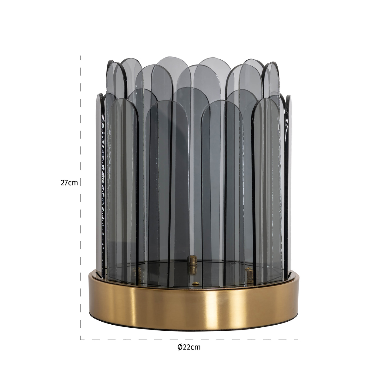 Richmond Interiors Windlicht Daisey smoke small