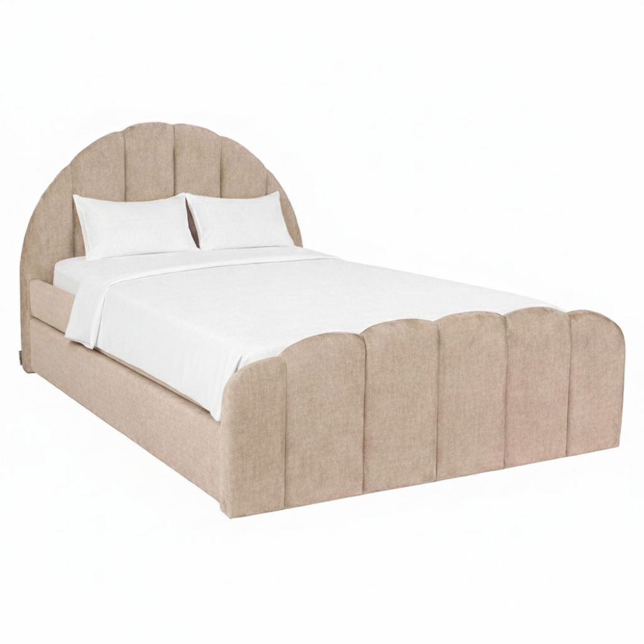 Richmond Interiors Bed Pixie clay chenille 120x200 with pull-out bed