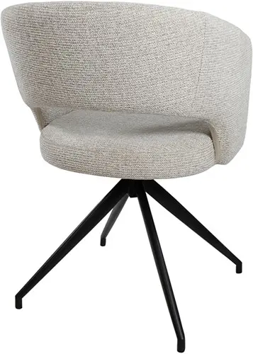 Nijwie MySons Claus armstoel - draaipoot 360 - Milan - Cream 103 - Unique Collection