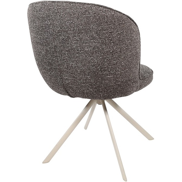 achterkant Nijwie MySons Kate eetkamerstoel - off-white draaipoot 360 - Present - Dark brown 456 - Unique Collection