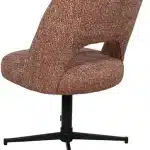 achterkant Nijwie MySons Maxima eetkamerstoel - draaipoot 360 - Field - Wine red 232 - Unique Collection
