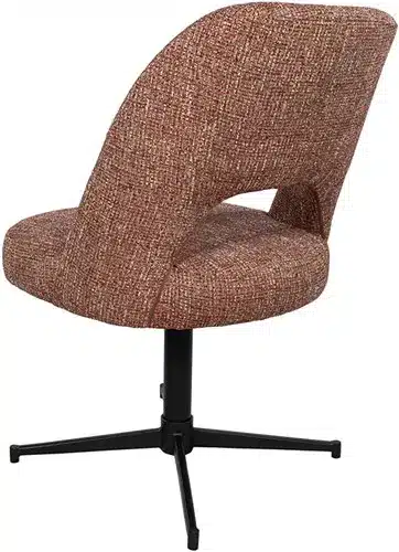 achterkant Nijwie MySons Maxima eetkamerstoel - draaipoot 360 - Field - Wine red 232 - Unique Collection