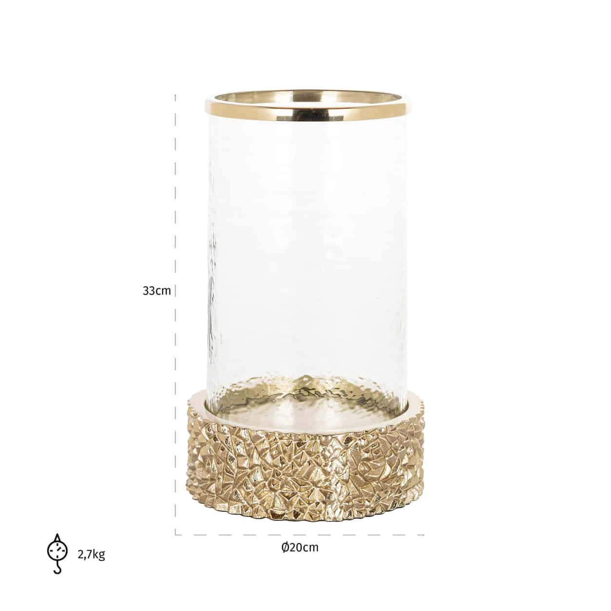 Richmond Interiors Windlicht Jailey gold