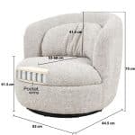 afmetingen Livingfurn Britt Beige