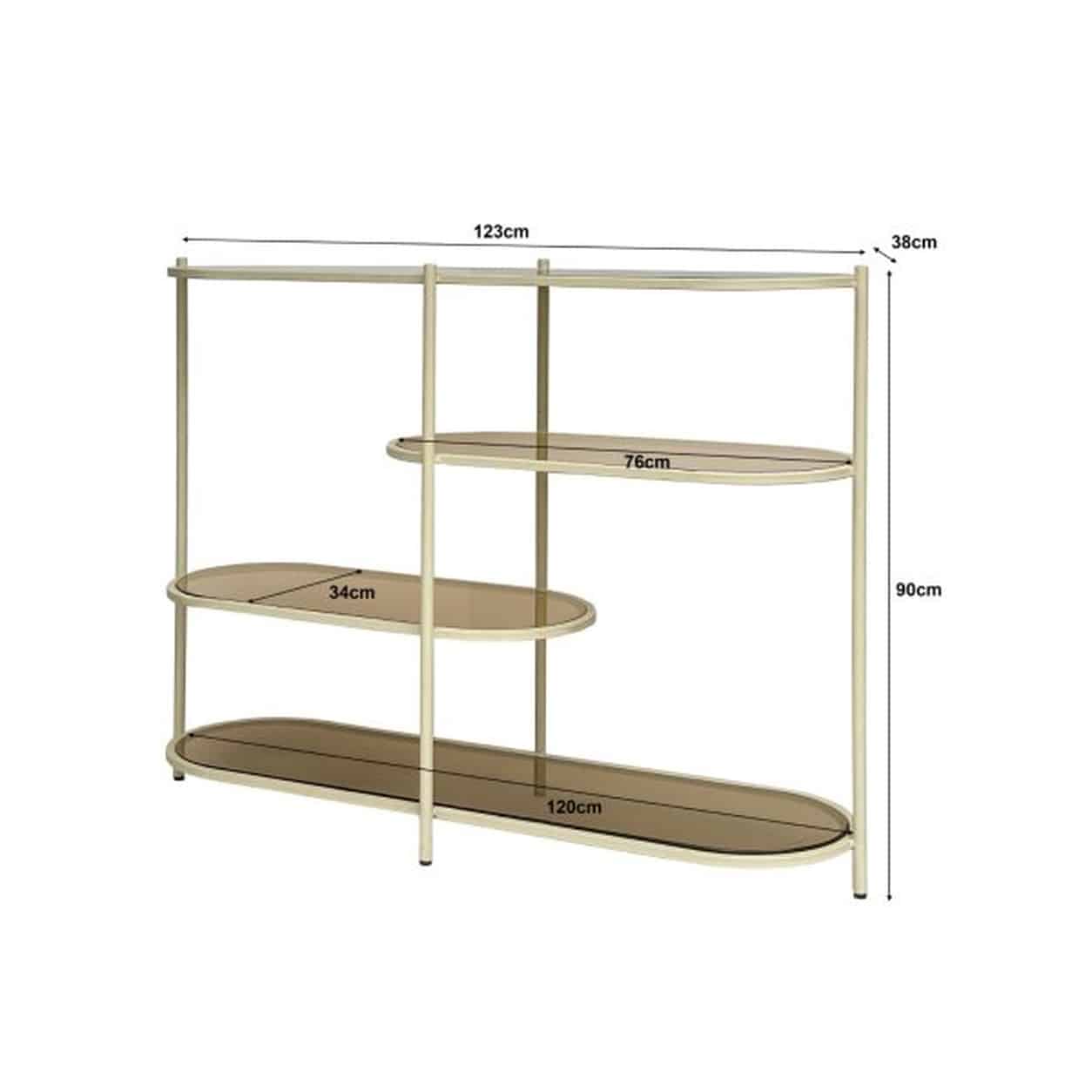 afmetingen Livingfurn Brix Jill Off White 90cm