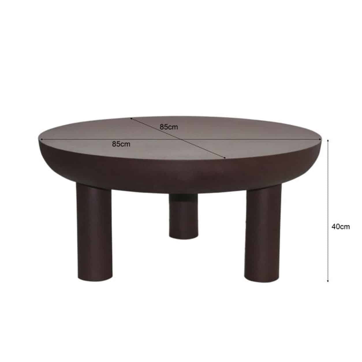 afmetingen Livingfurn Brix Niko Rust Sand
