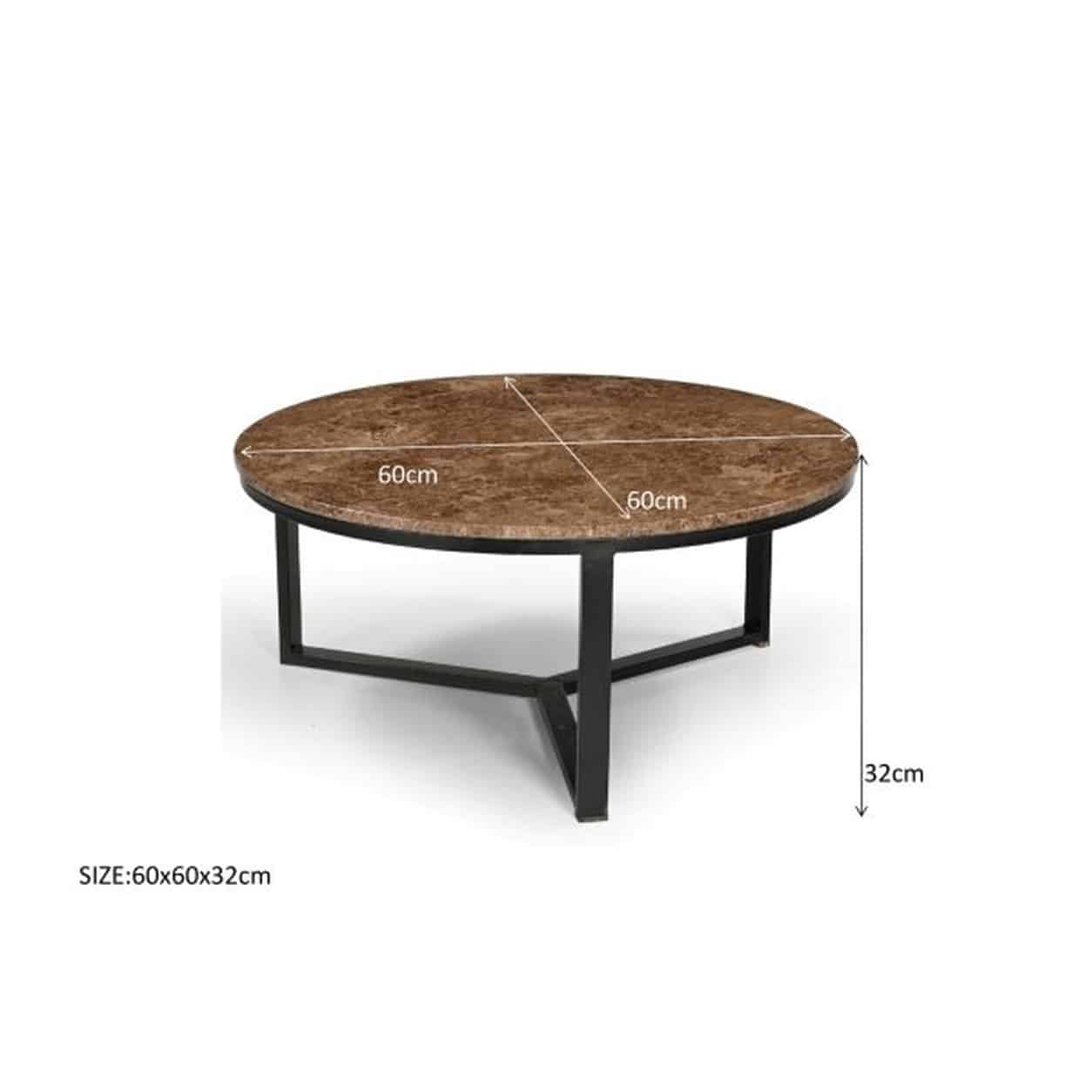 afmetingen Livingfurn Brix Senna Emperador 60cm